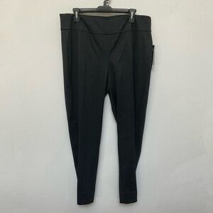 NWT Zac & Rachel Black, Grey Plaid Figure Defining Cropped Pants Size 1X Office